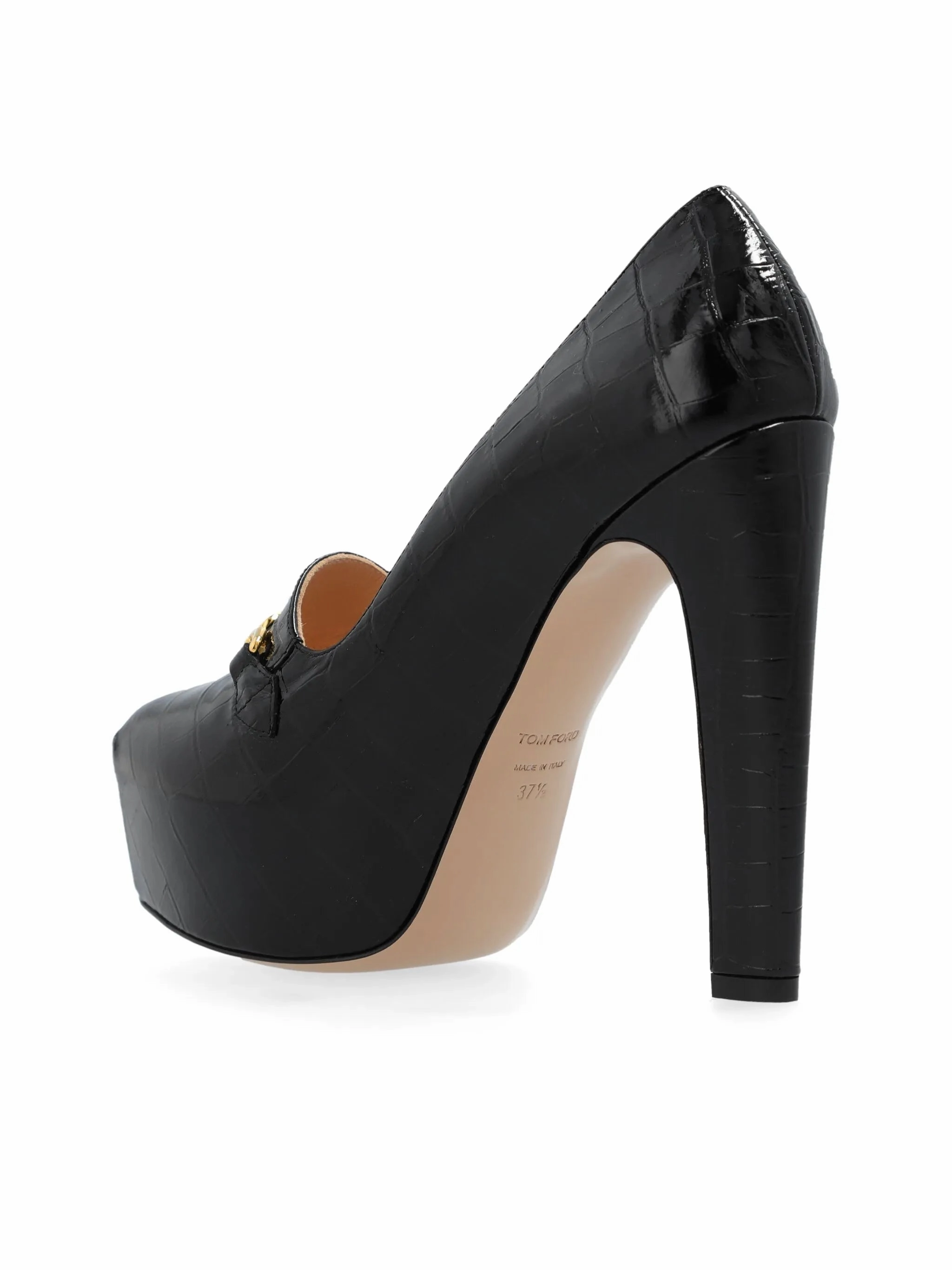 135mm Whitney shiny croc-embossed leather platform pumps Cake With High Heel Shoe