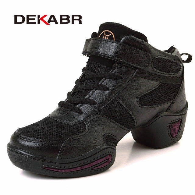 Oxford Lace 2017 New Brand Dance Shoes PU leather Comfort Quality Sneaker for Women Ballroom Modern Woman Sneakers Jazz Salsa Dance Shoes