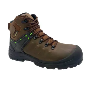 Rubber Shoes Waterproof 9108- Men's 6" Work Boot- Brown [Comp Toe, EH, SR]