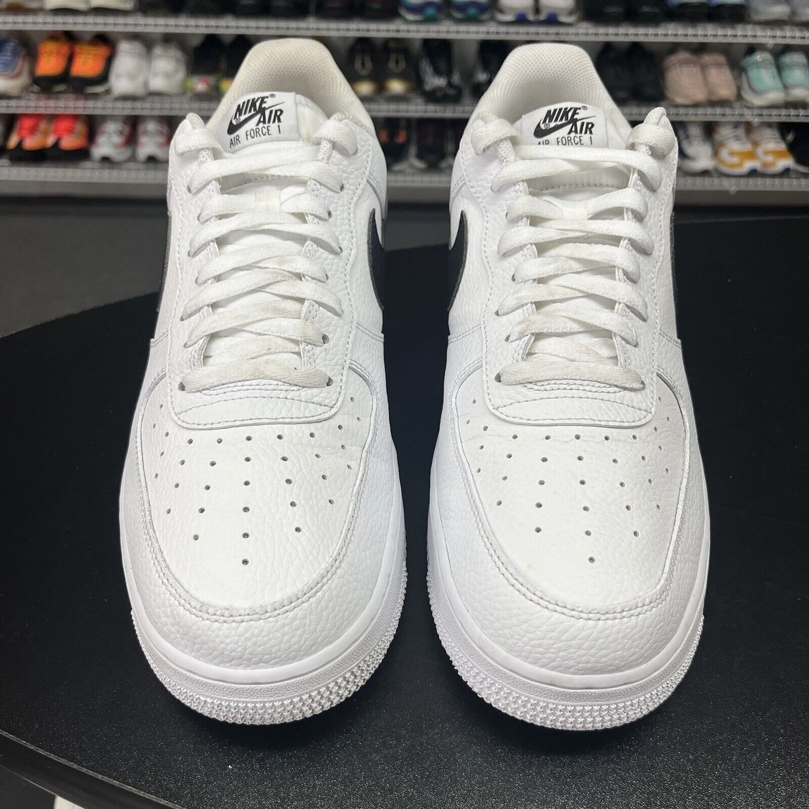 [CT2302-100] Nike Men's Air Force 1 '07 Shoes White And Black Sz 14 Georgia Bulldog Nike Shoes