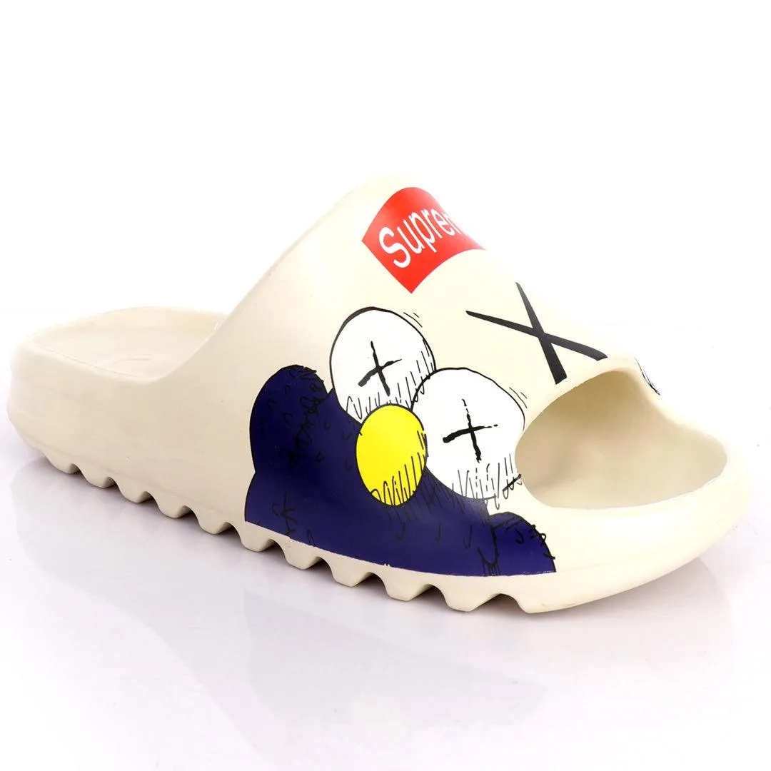 AD Supr X Kaws Rubber Light Weight Slides Ruby Slippers Smithsonian