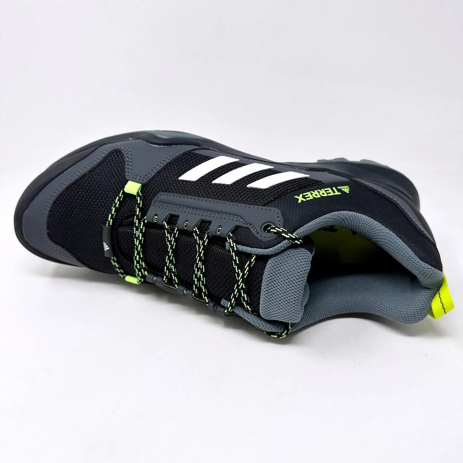 Using Hiking Shoes For Running Adidas Terrex AX3 Black Acid Yellow Mens Hiking Trail Shoes Sneakers FX4575