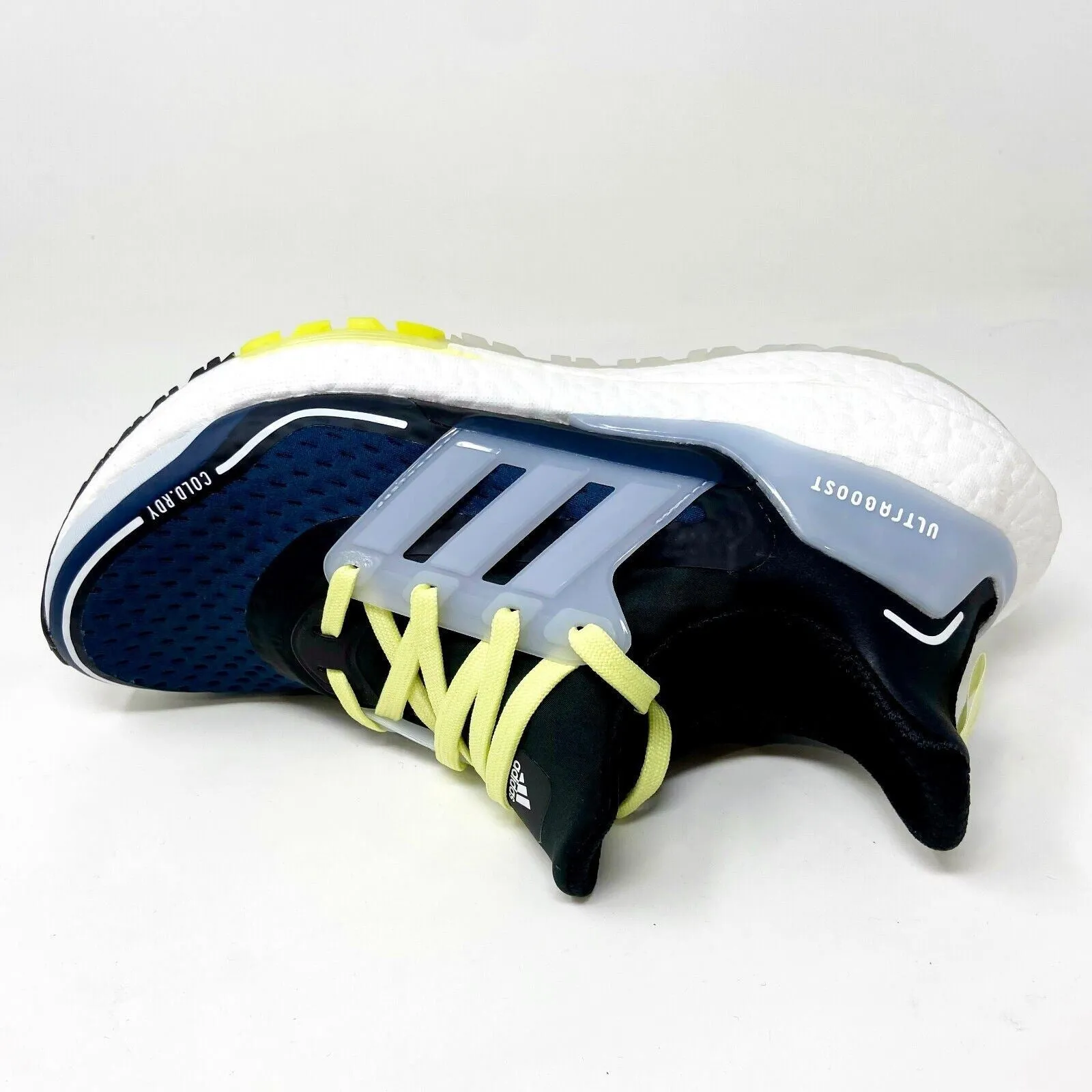 Adidas Ultraboost 21 COLD.RDY Navy White Yellow Womens Running Shoes S23754 Evo Running Shoe