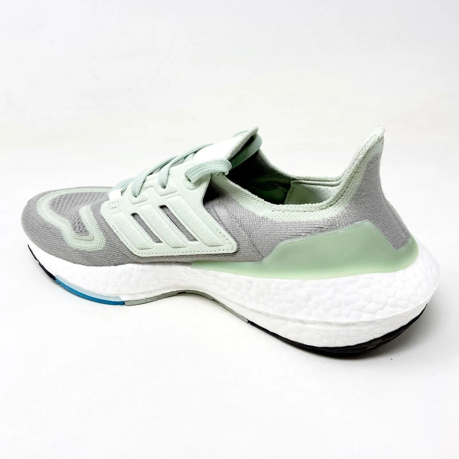 Running Shoes For Calf Pain Adidas UltraBoost 22 Grey Green Off White Womens Running Shoes GY7285