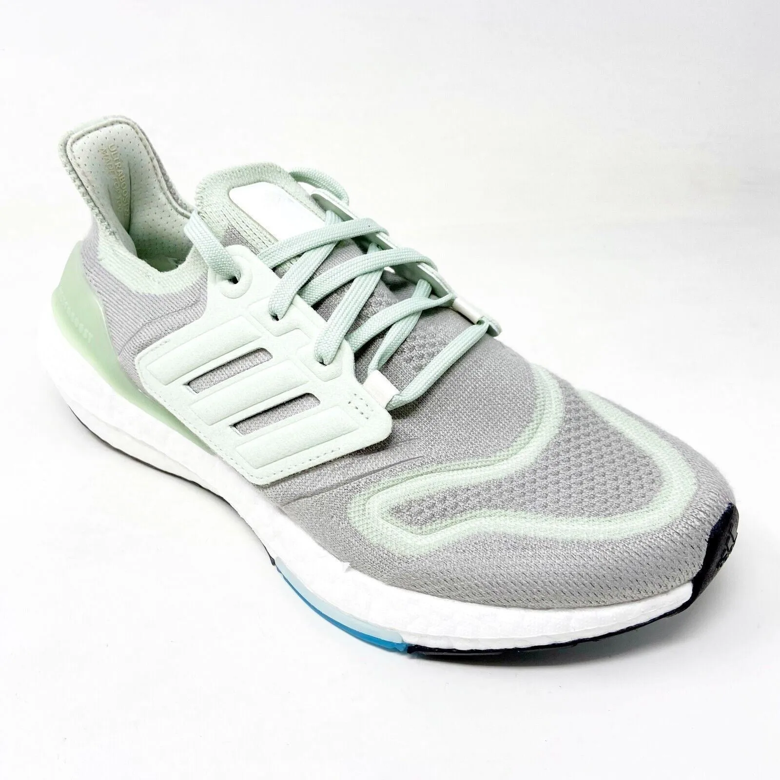 All Terrain Running Shoes Adidas UltraBoost 22 Grey Green Off White Womens Running Shoes GY7285