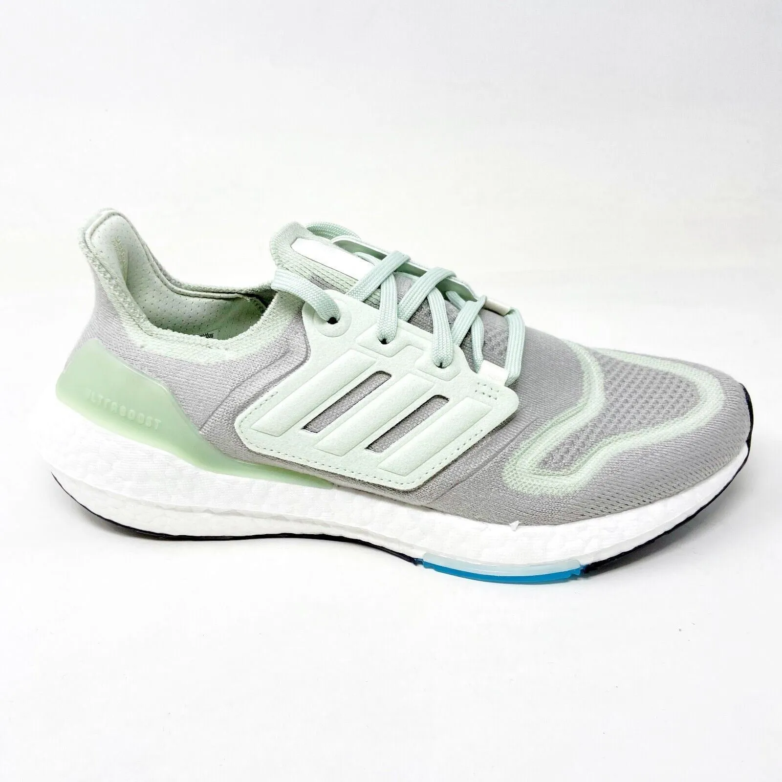Adidas UltraBoost 22 Grey Green Off White Womens Running Shoes GY7285 Glycerin Running Shoe
