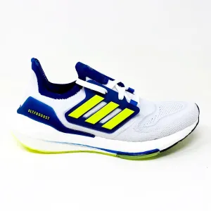 Running Shoe Carbon Plate Adidas UltraBoost 22 White Yellow Blue Womens Size 7 Running Shoes GZ7211