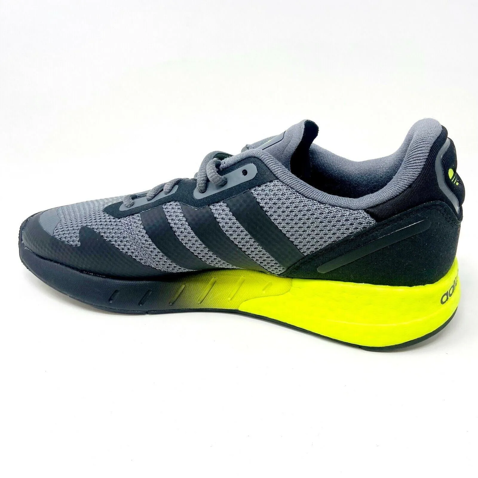 Adidas ZX 1K Boost Black Solar Yellow Mens Size 8 Running Shoes H01258 Free Flyknit 2018 Running Shoes