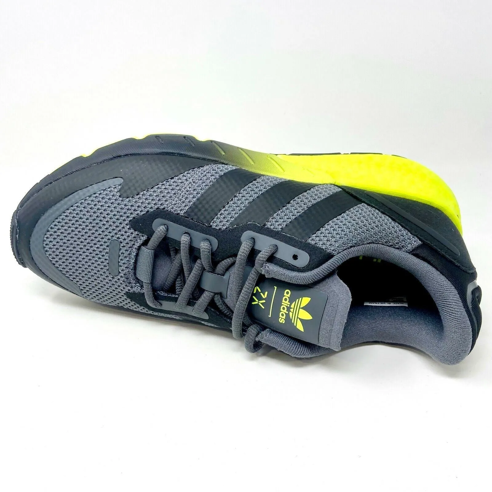 Adidas ZX 1K Boost Black Solar Yellow Mens Size 8 Running Shoes H01258 Pokemon Crystal Running Shoes