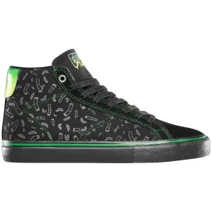 Emerica Skateboard Shoes Omen Hi X Creature Black/Black Ninja Turtle Skate Shoes
