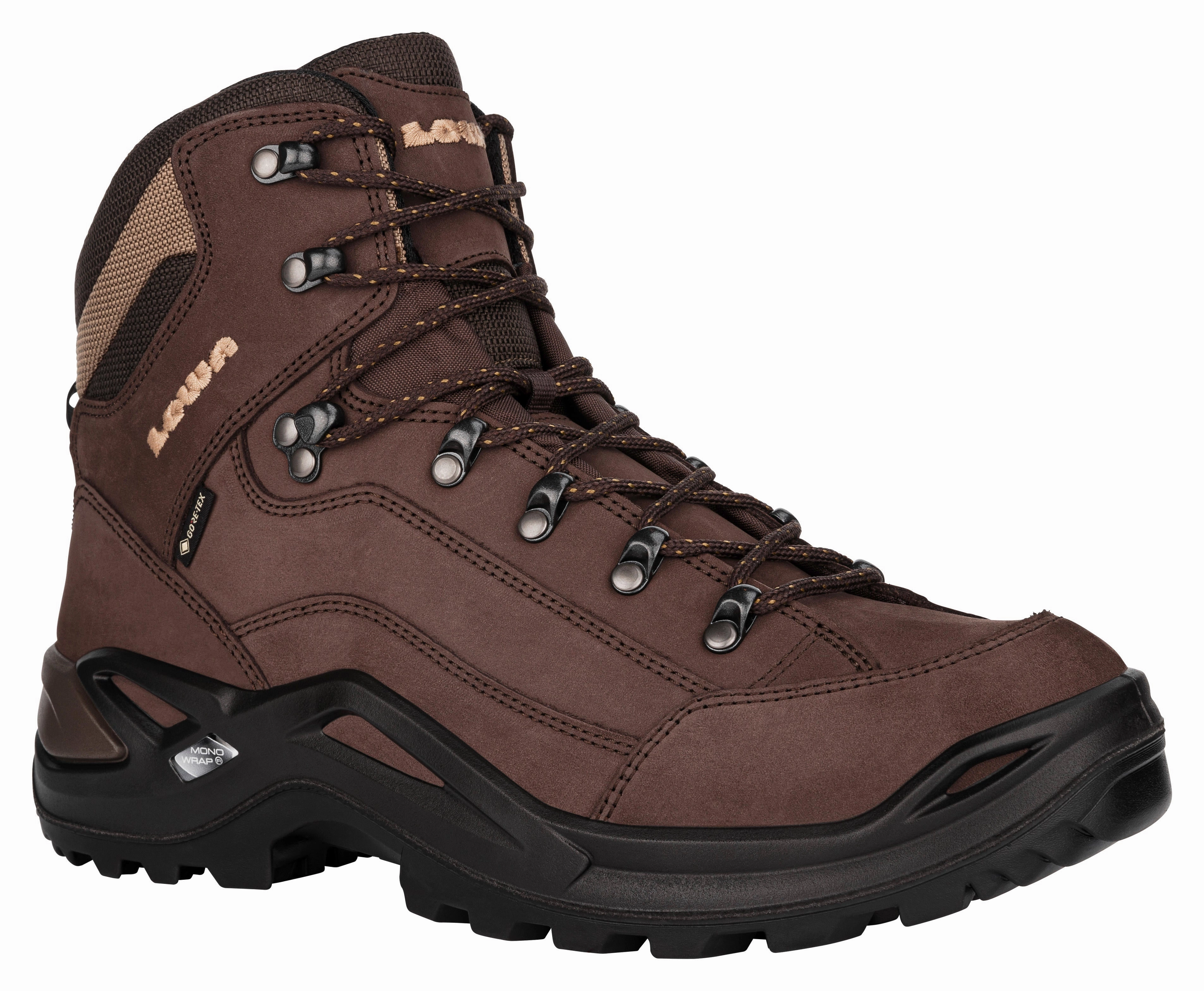 Lowa Men Brown RENEGADE GTX MID Anti Slip Hiking Shoes