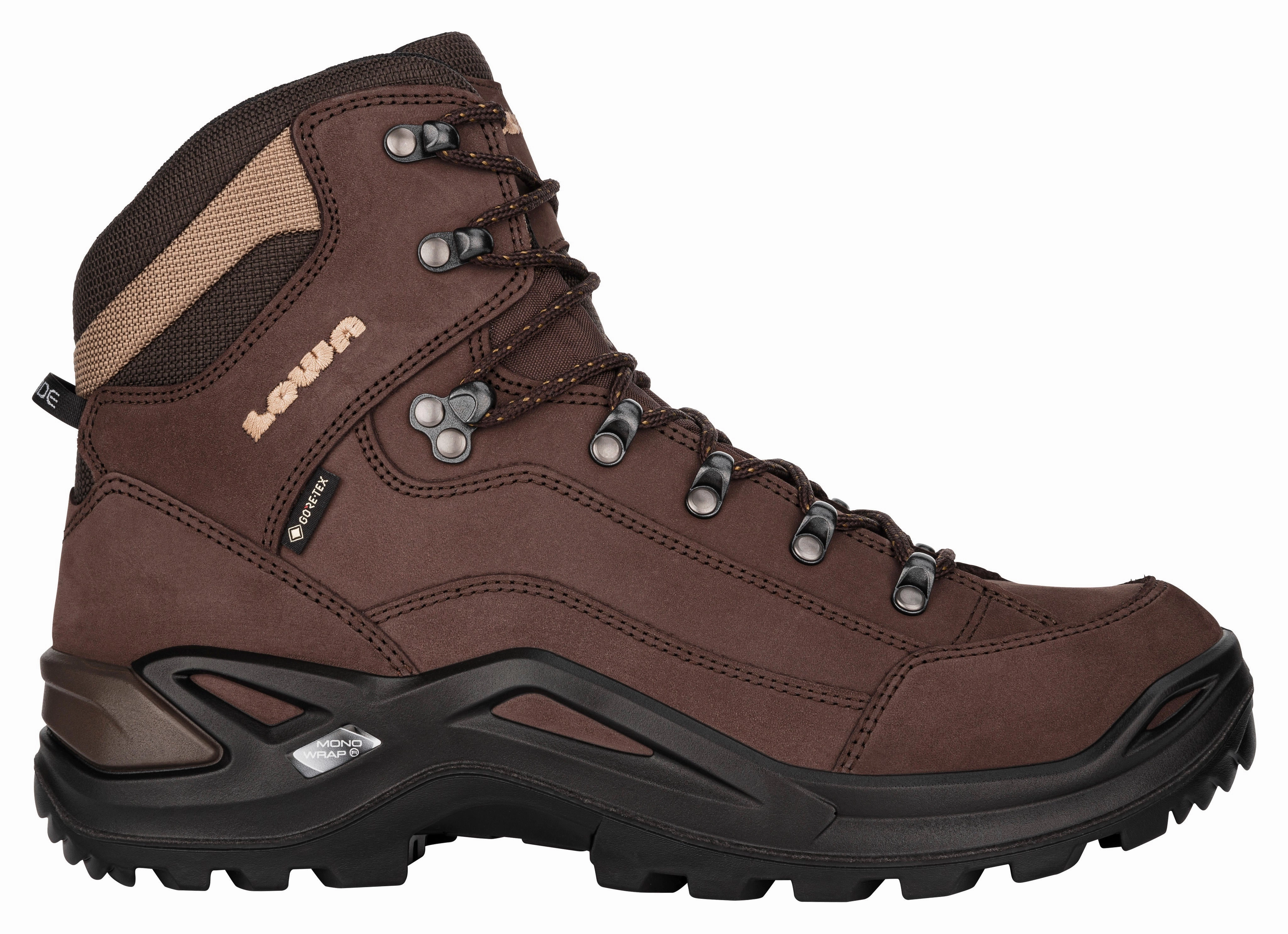 Hiking Shoes Without Laces Lowa Men Brown RENEGADE GTX MID