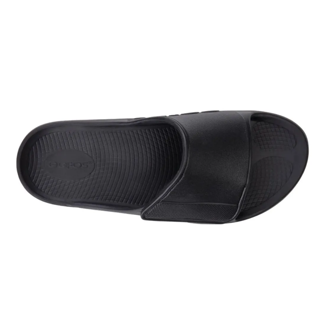 OOFOS Mens Ooahh Sport Adjustable Black Slide Ult-trn Low Shoe