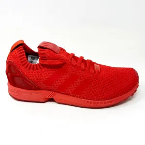 Trail Runners Vs Shoes Adidas Originals ZX Flux PK Tripe Red Mens Primeknit Running Shoes S76497