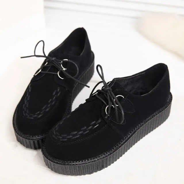 Stitchlite Wingtip Oxfords Creepers Shoes Ladies