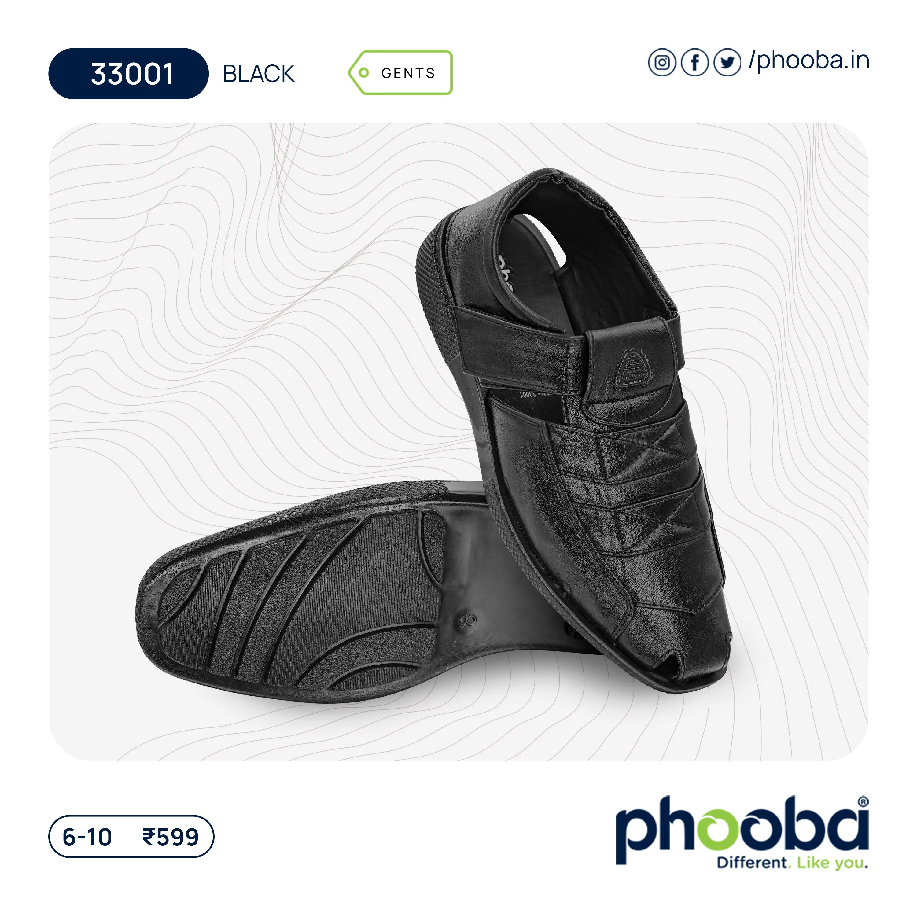 Everyday Business Casual Shoes Phooba PU Shoes for Men - Style 33001