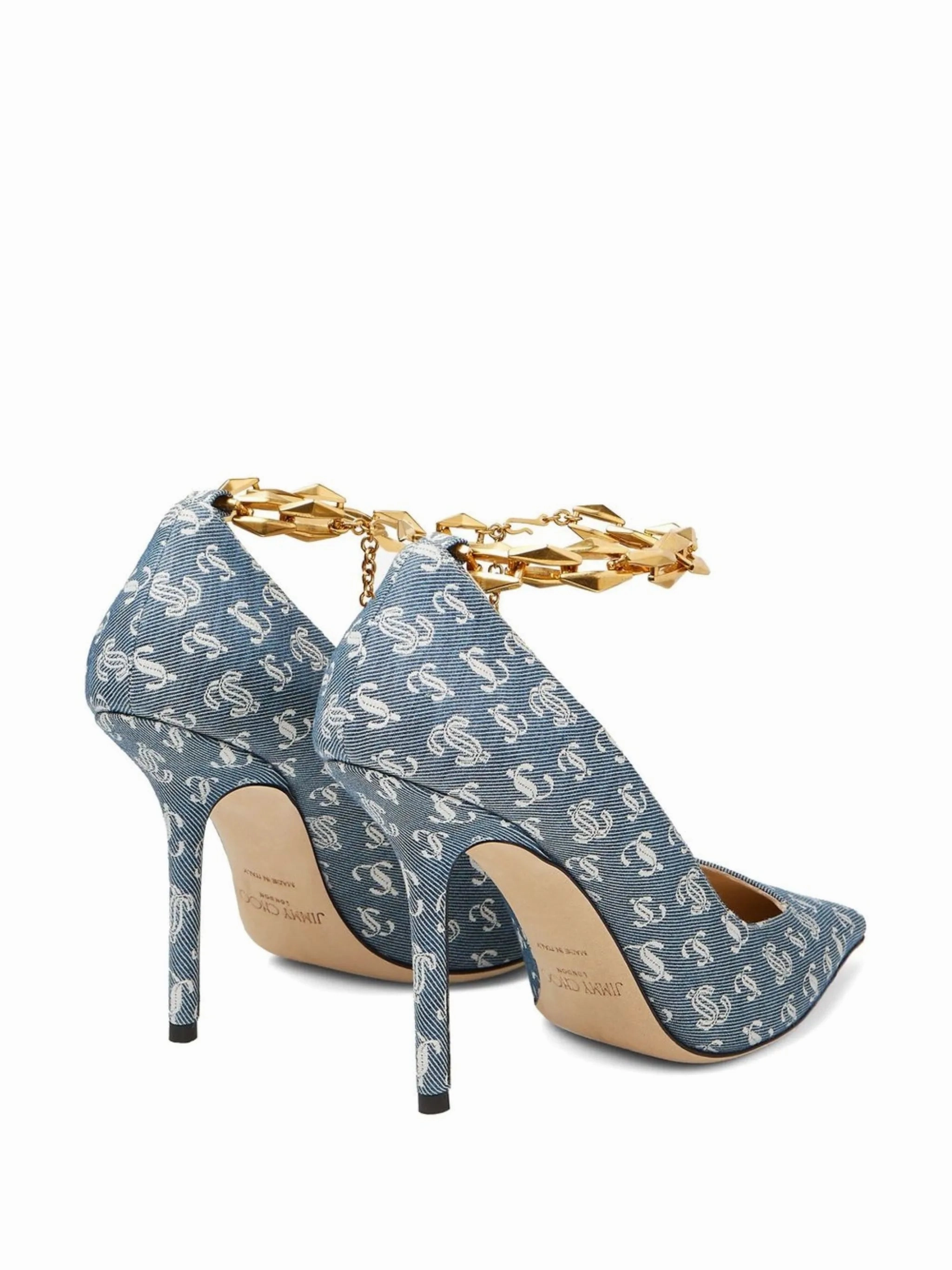 High Heels On My Tippy all-over logo-print pumps