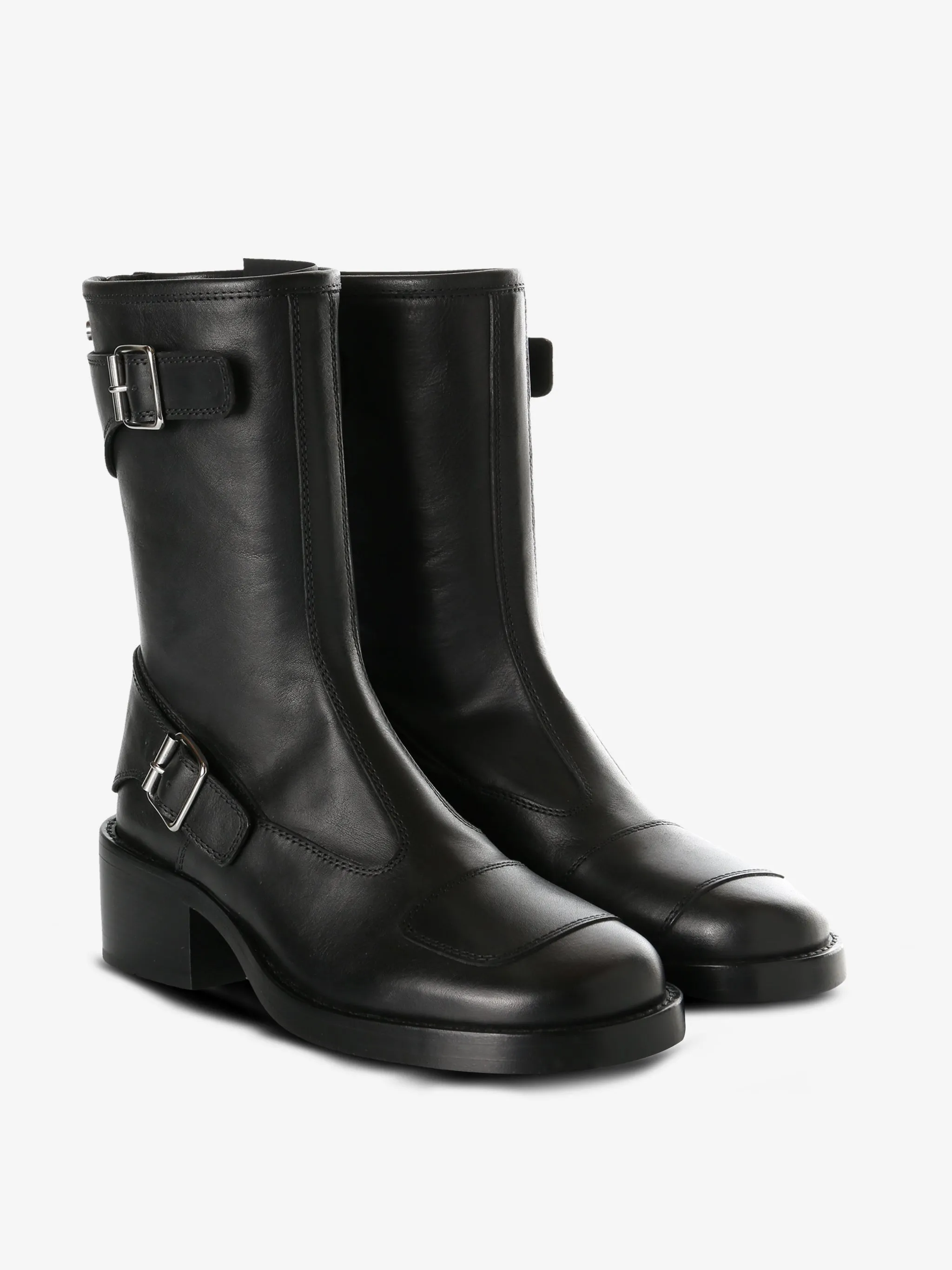 ANN DEMEULEMEESTER - Women Eero Ankle Biker Boots Winter Slip On Boots