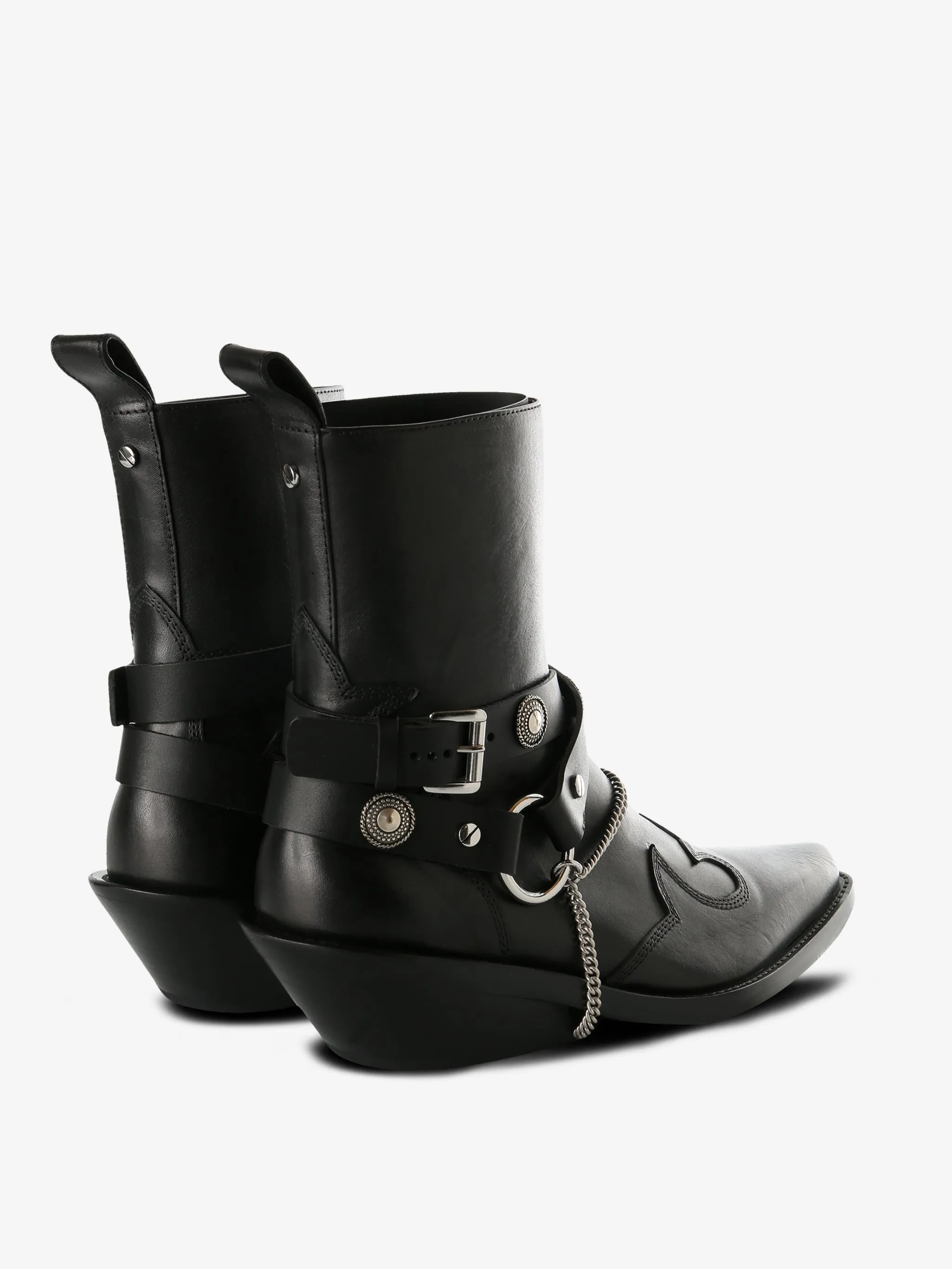 ANN DEMEULEMEESTER - Women Ieva Santiags Ankle Boots Cowboy Boots Western 7