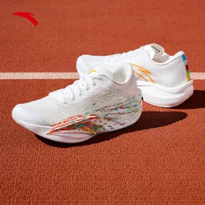 Good Running Shoes Affordable ANTA Men Running Shoes C202 6 1125B5575-1 -Papyrus White/Lightning Orange/Light Grass Green (Kasut Larian Lelaki)