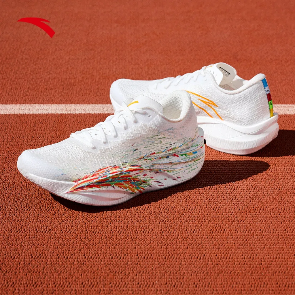 Running Shoes For Bunions ANTA Men Running Shoes C202 6 1125B5575-1 -Papyrus White/Lightning Orange/Light Grass Green (Kasut Larian Lelaki)