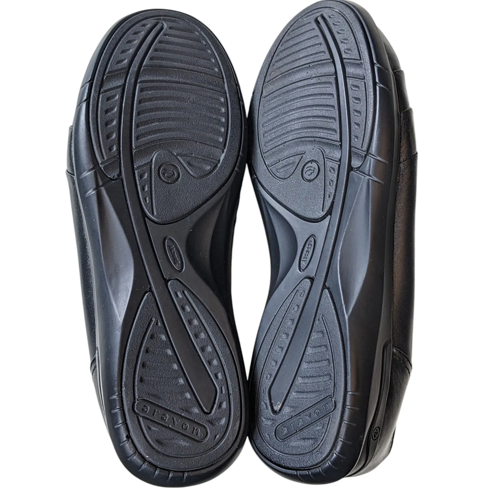 Loafers Narrow Width Aravon Shoes Womens Size 10 2E Black Leather Slip On Loafers Comfort WEF13BK