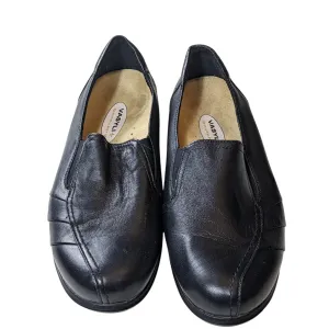 Navy Loafers Aravon Shoes Womens Size 10 2E Black Leather Slip On Loafers Comfort WEF13BK
