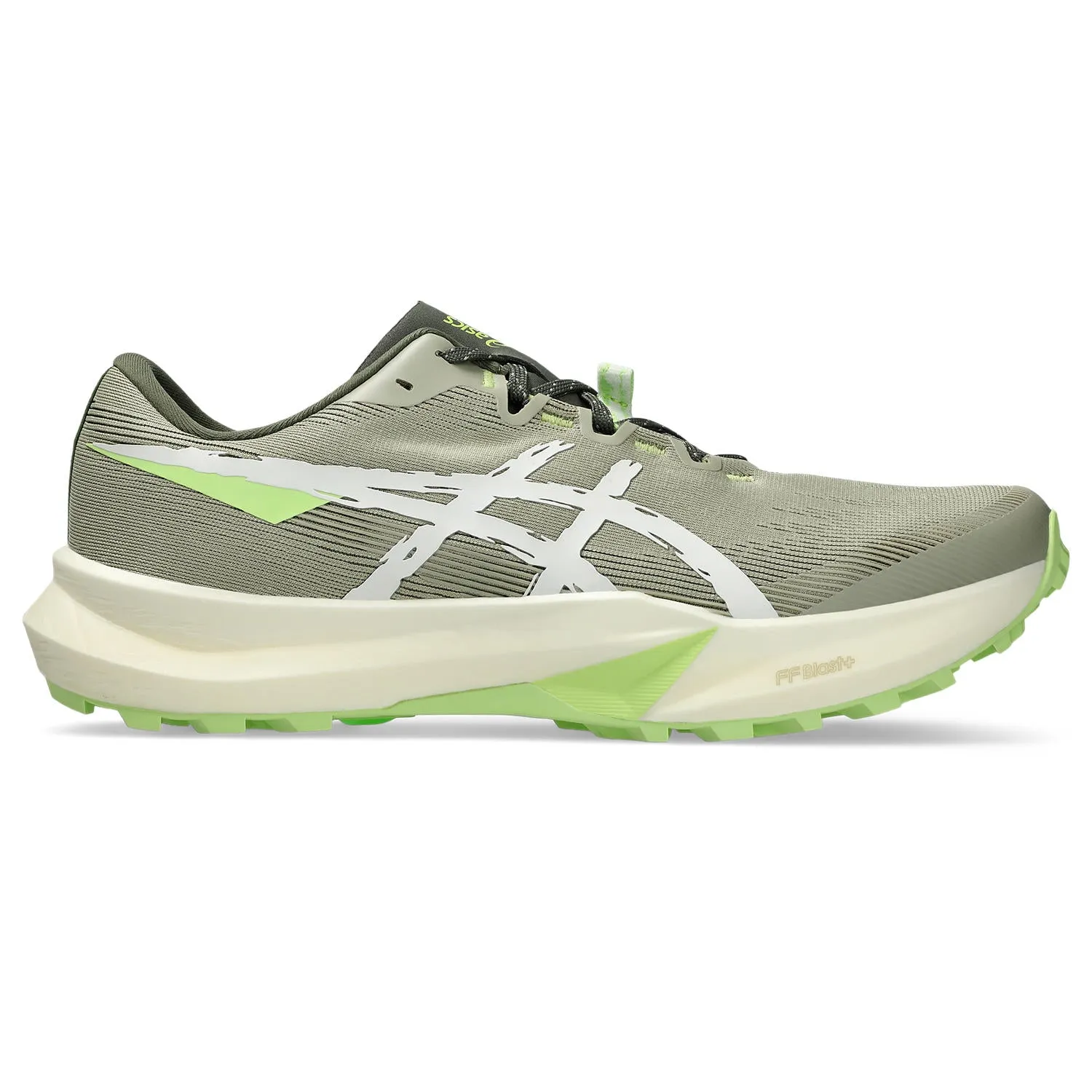 Asics Fuji Lite 6 Men's - Khaki/Cream Tensaur Hook And Loop Shoes Running