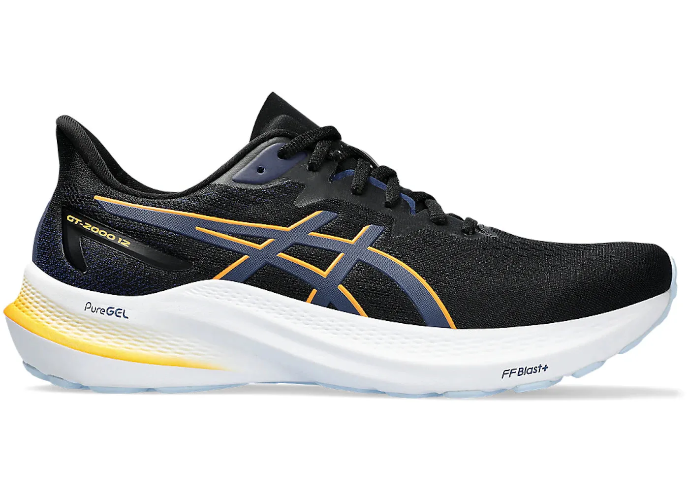 ASICS GT-2000 12 Black Fellow Yellow Best Asics Everyday Running Shoes