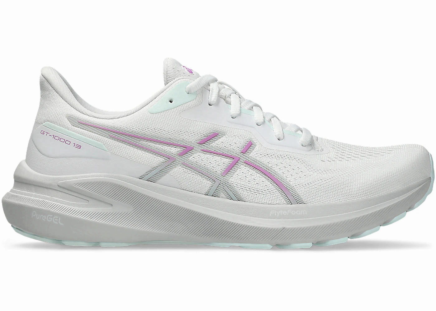 ASICS GT-1000 13 White Lavender Glow (Women's) Asics Sports Shoes Cricket