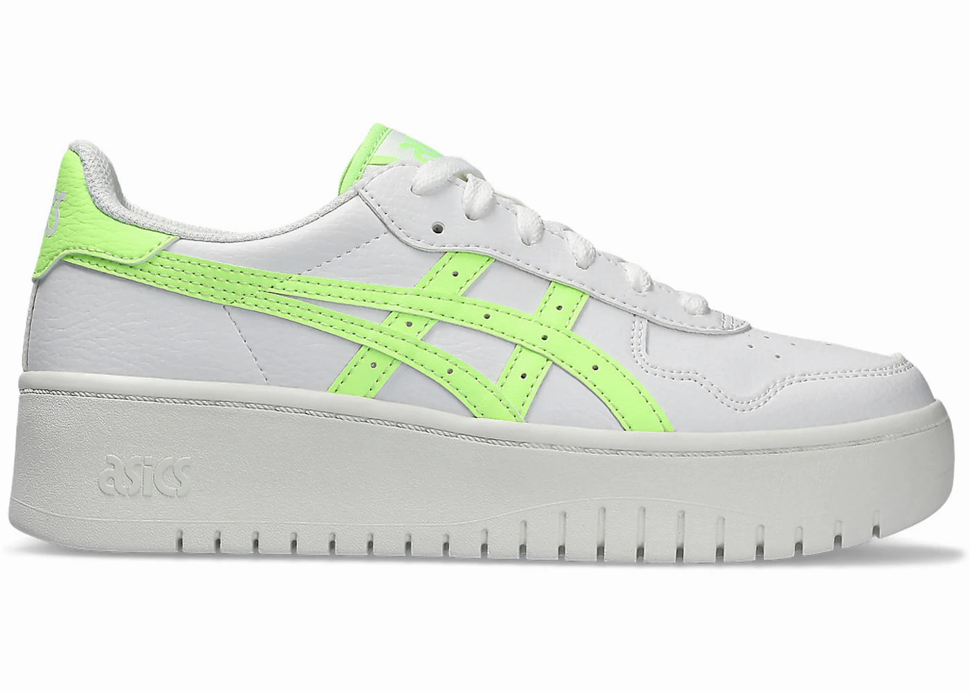 ASICS Japan S PF White Illuminate Green (Women's) Asics Daily Running Shoes