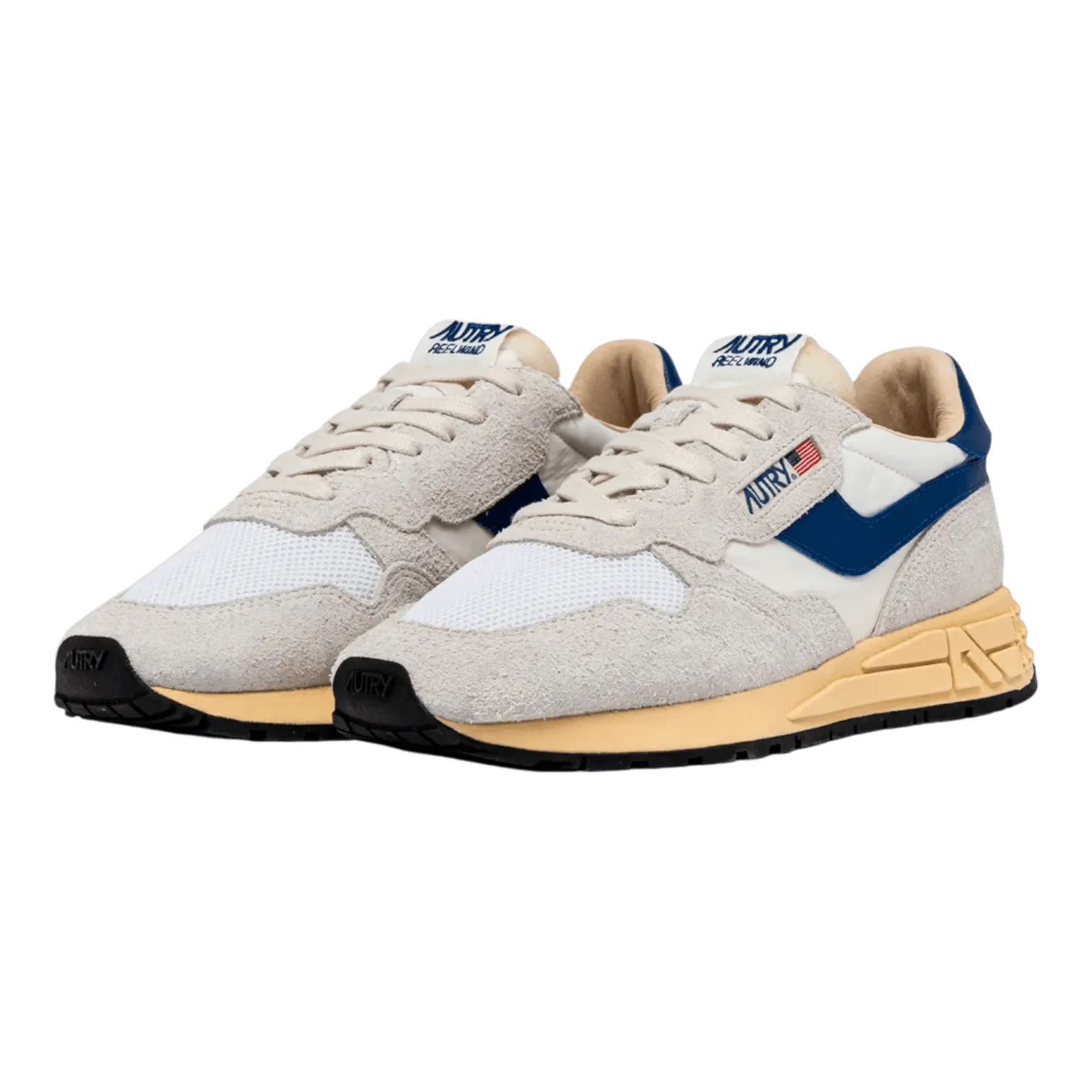 Shaq Sneakers Autry Running Reelwind Low Man Suede White/Royal Blue WWLM-UT01