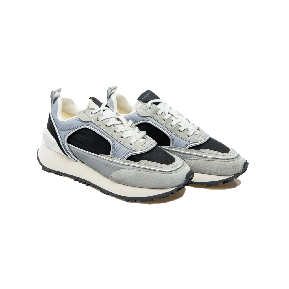 Good Shoes For Basketball And Running Balmain Racer Nylon/ Metallic Mesh White/Black Men YM0VI305TNYH