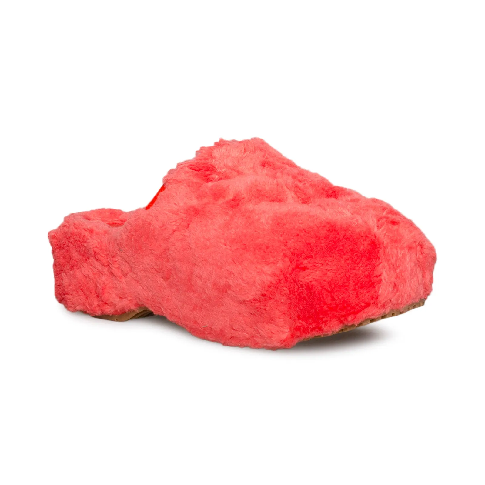 Best Quality Slippers UGG Fuzz Sugar Clog Red Current Shoes - Women's