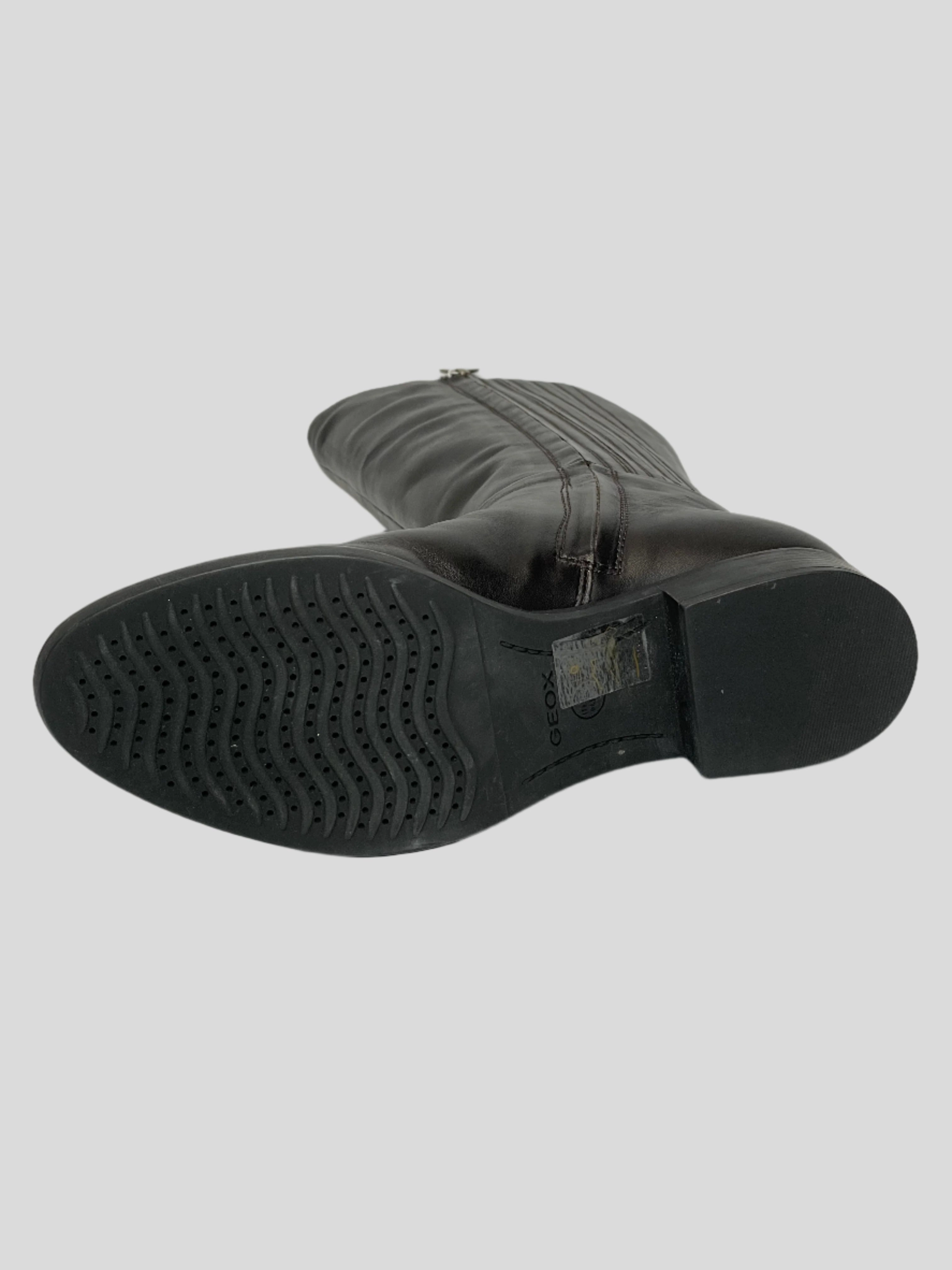 High Heels With Ankle Strap Closed Toe Felicity D Women's Leather Knee-High Boots With Heel