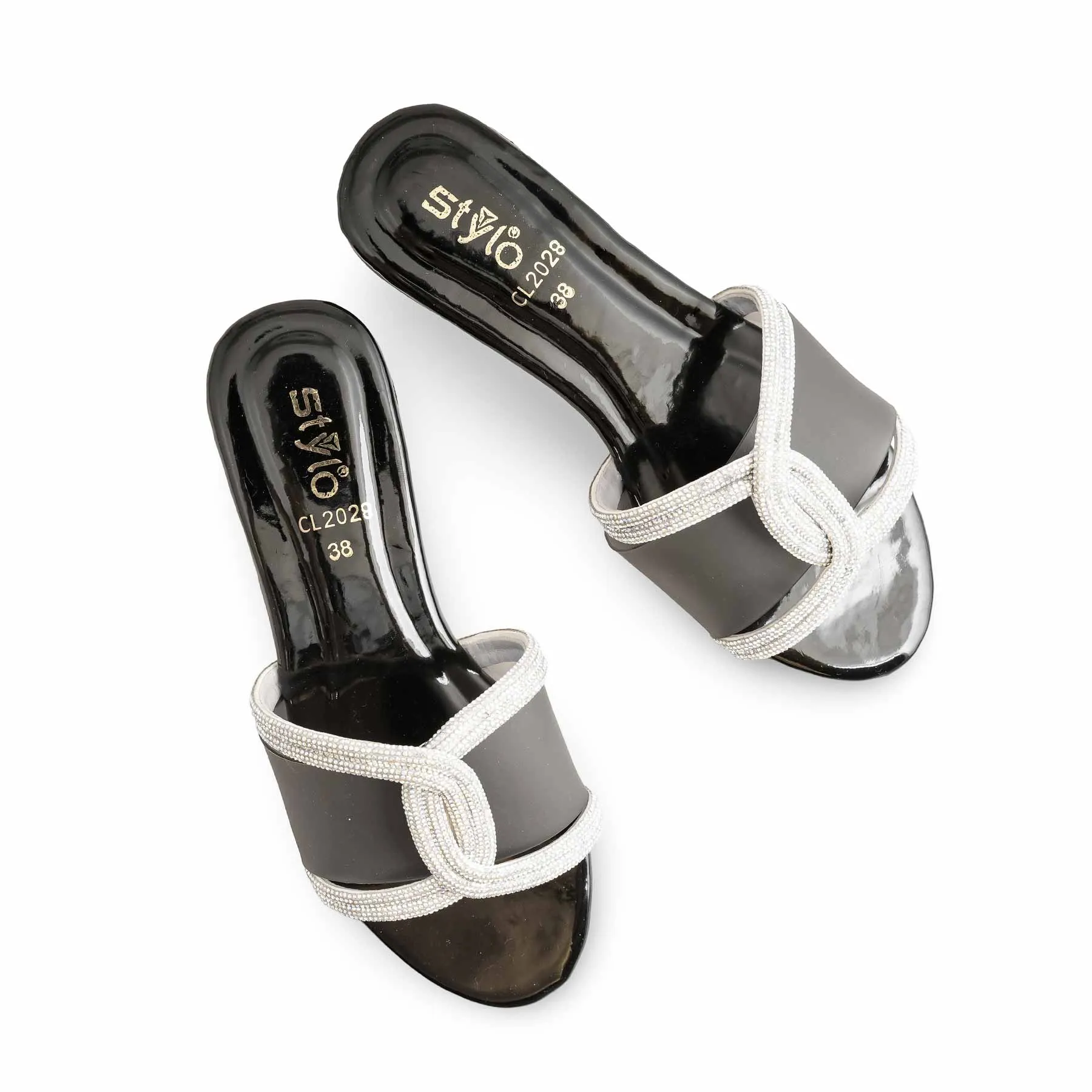 Black Casual Women Slipper CL2028 Indoor Slippers For Guests