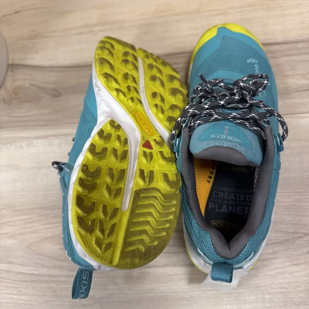 Western Ankle Cowboy Boots Keen- Women's NXIS EVO Hiking Shoes- MSRP $180: Turquoise/Yellow-women-7