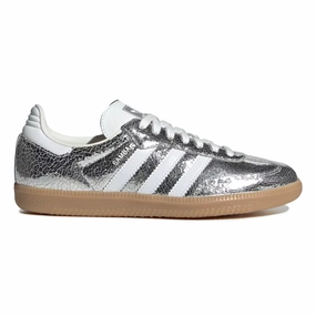 Dr. Martens Reeder Oxfords Adidas Women's Samba OG Silver Metallic/Cloud White/Core White
