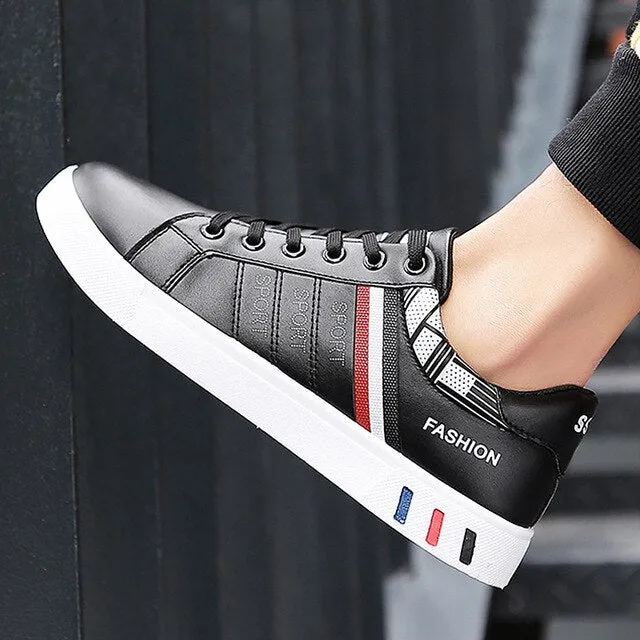 Boys Casual Sneakers Leather Shoes Men 2020 Spring Runway Man Sport Shoes High Quality Leather Sneakers Men Comfort Shoes Country Club Casuals Golf Shoes