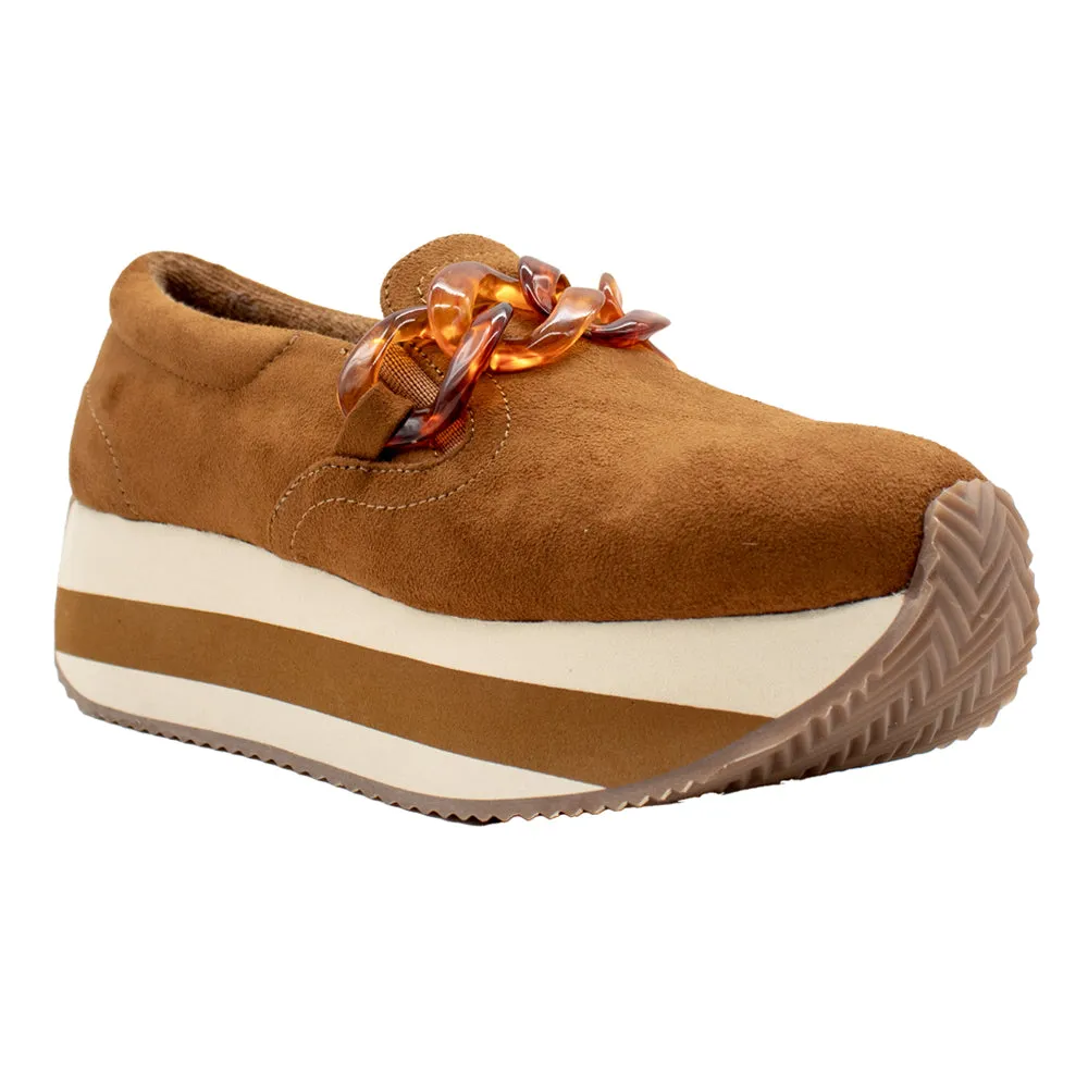 Harding Platform Loafers Brown Driving Loafers