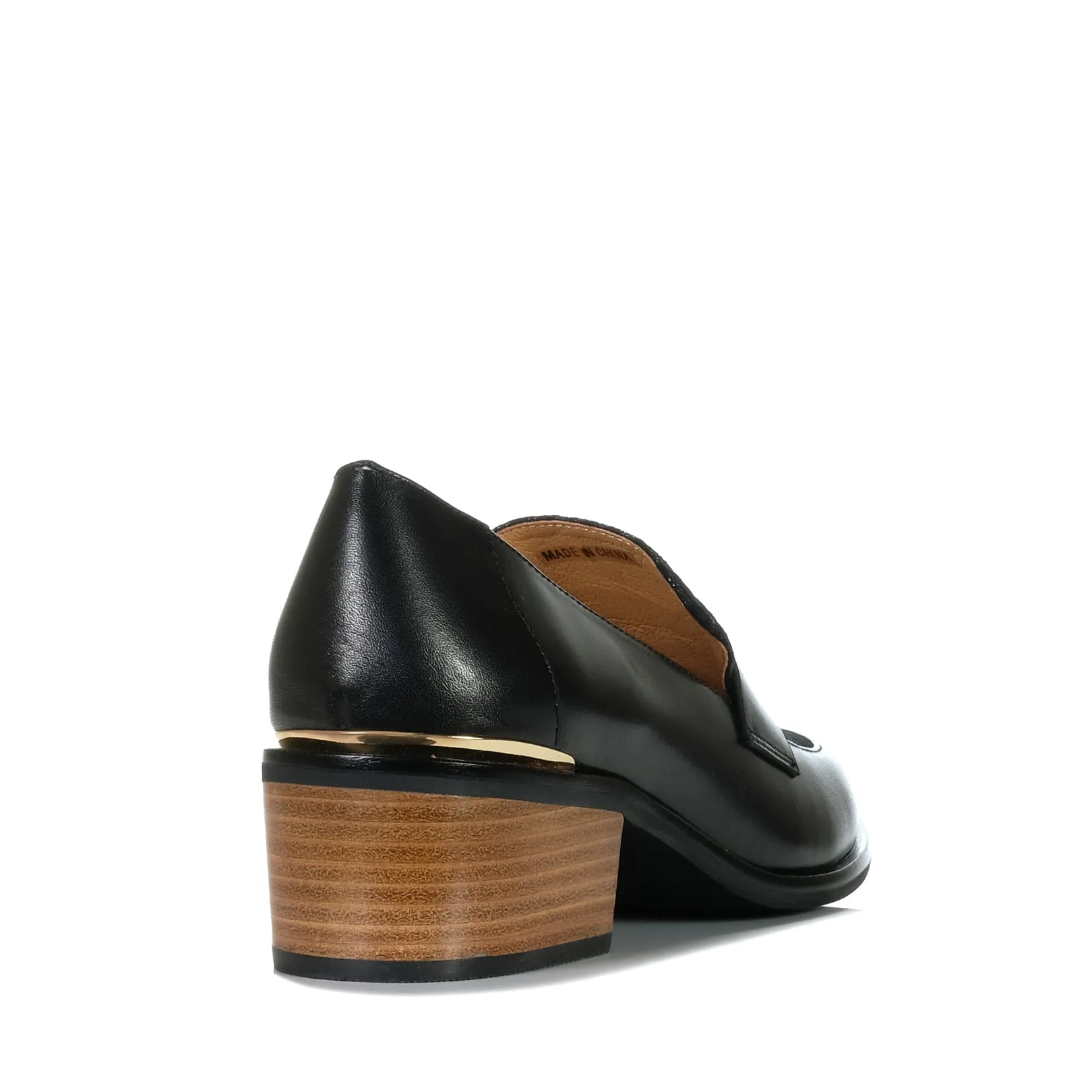 Bresley Stiller Black/Black Leopard Extra Wide Penny Loafers