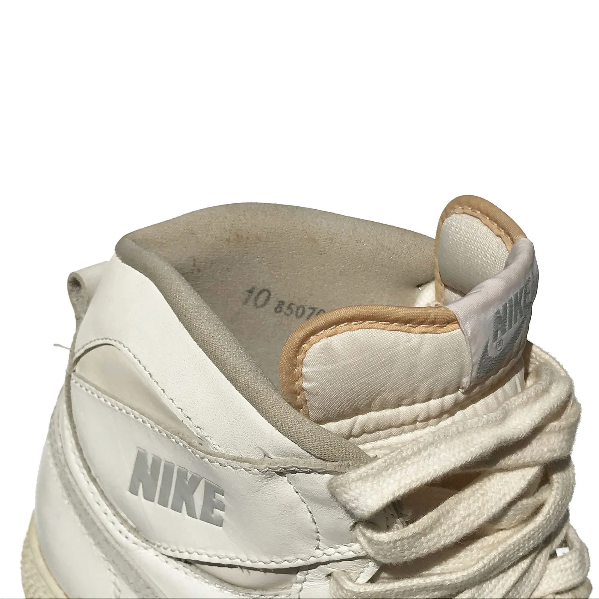 Nike Team Convention 1985 OG Natural Gray Size 10 Leather Slip On Sneakers