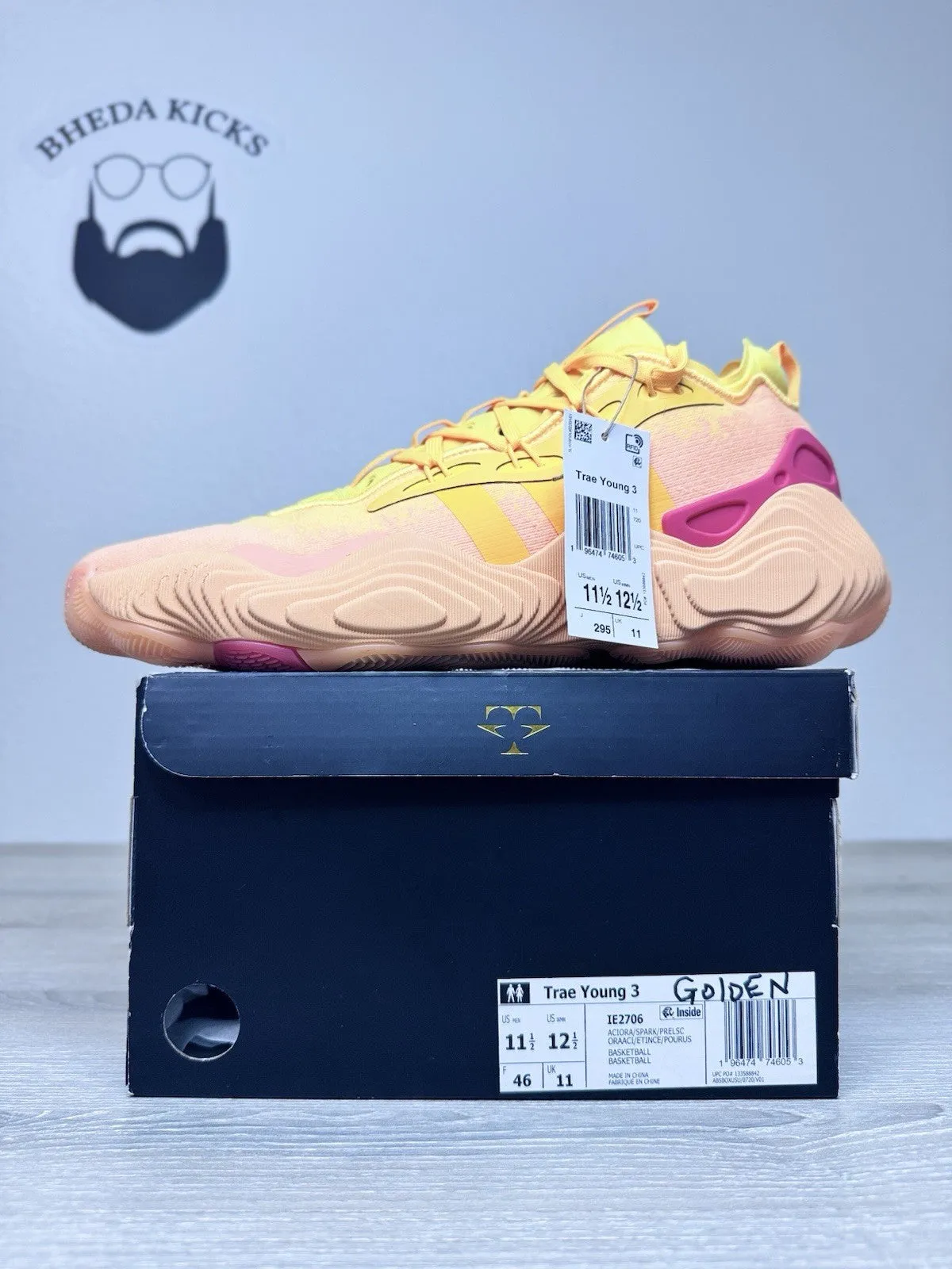 Sneakers In Amazon Size 11.5 - Adidas Men Acid Orange Red Yellow Basketball Trae Young IE2706