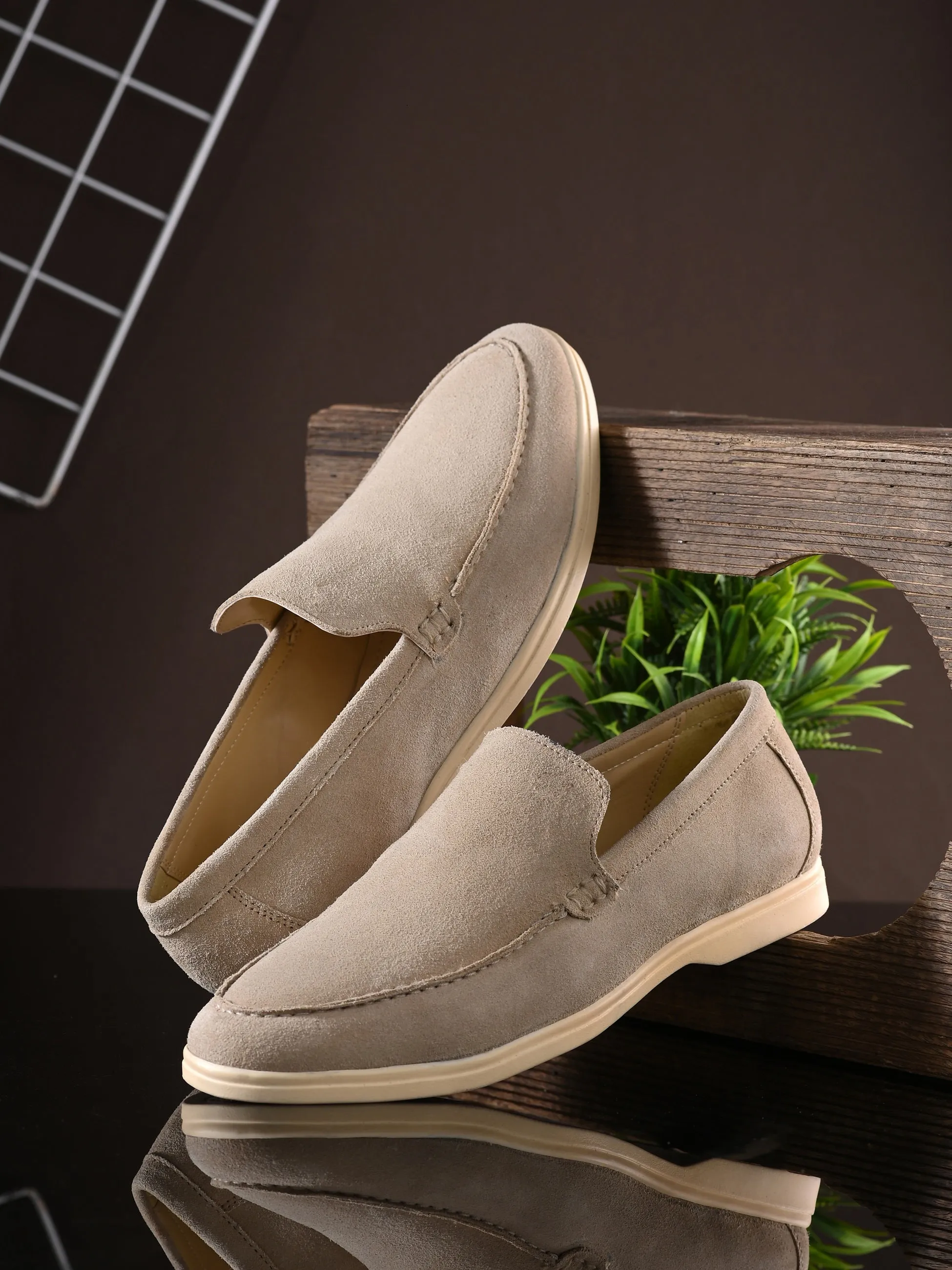 Carlo Romano Suede Leather Moccasin Loafer Shoes For men Casual Mules Shoes