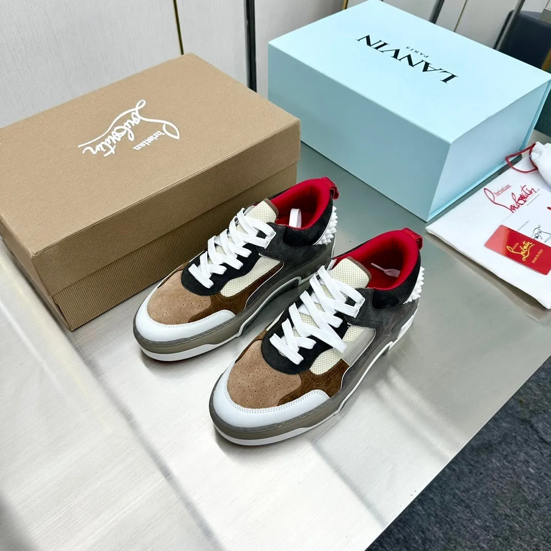 Cloth Sneakers Christian Louboutin Spiked Sneakers - Luxe Footwear for Men US Sizes 3-13
