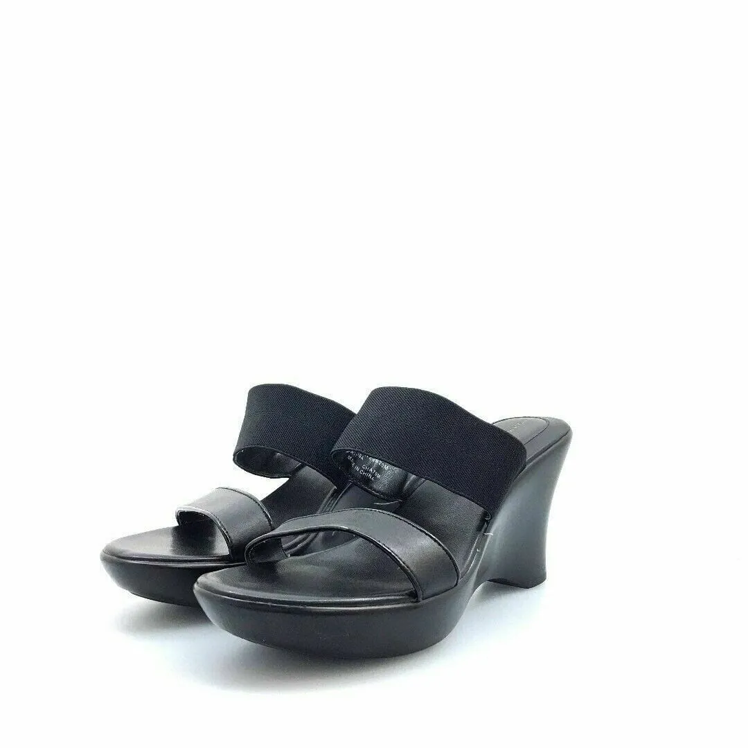 White Half Casual Shoes Tommy Hilfiger Womens Shoes 8M Alessa Black Wedge Sandals