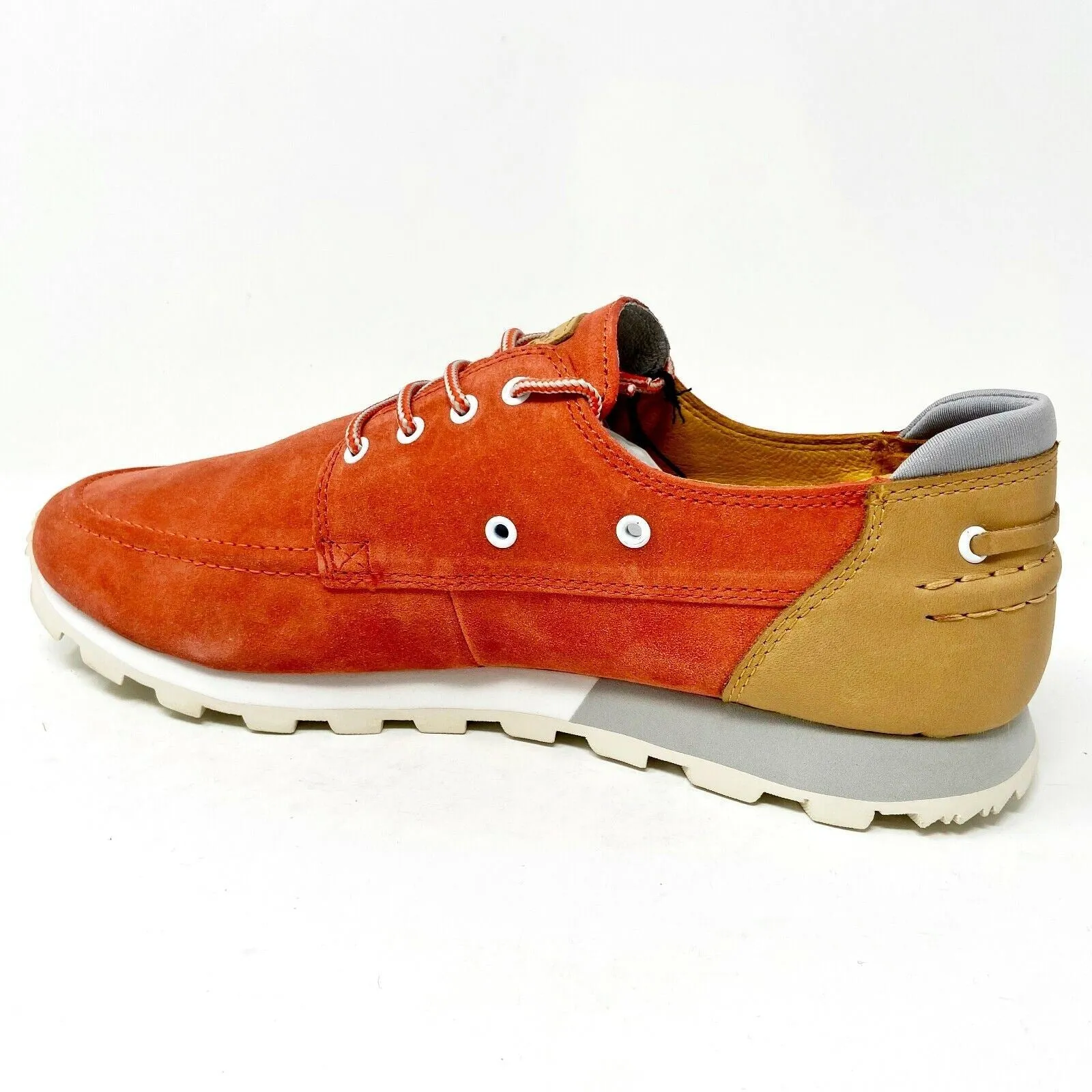 Grain Leather Casual Shoes Clae Desmond Fire Suede Red Mens Premium Casual Shoes Sneakers