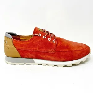 Clae Desmond Fire Suede Red Mens Premium Casual Shoes Sneakers Roper Casual Shoes