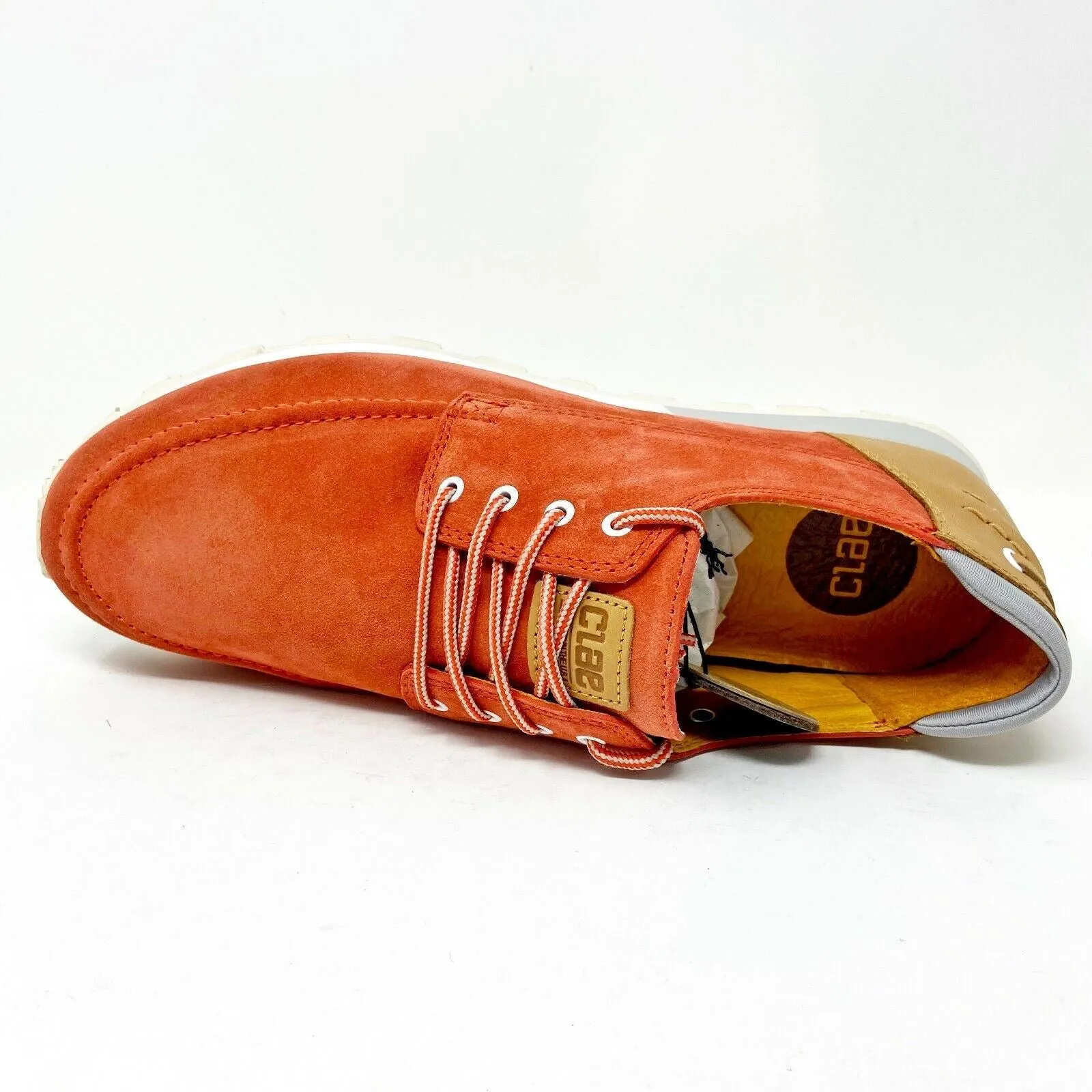 Clae Desmond Fire Suede Red Mens Premium Casual Shoes Sneakers Casual Shoes For Daily Use