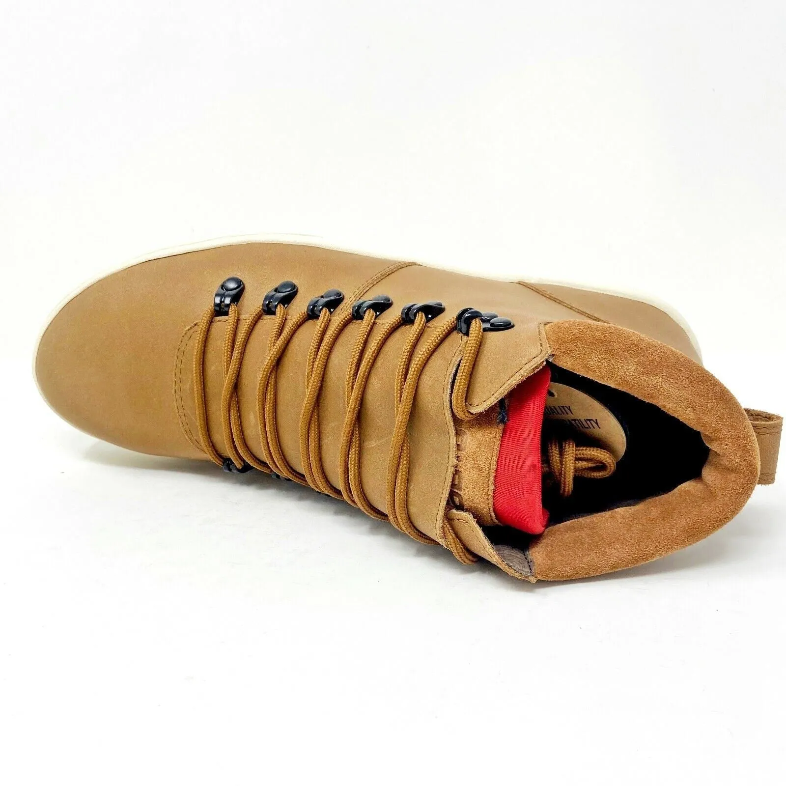 Clae Grant Grizzly Leather Brown Mens Mid Premium Casual Shoes Sneakers Casual Road Cycling Shoes